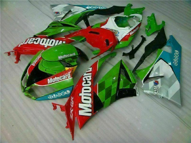 2009-2012 Red Green Motocard Kawasaki ZX6R Replacement Motorcycle Fairings 2009-2012 Red Green Motocard Kawasaki ZX6R Replacement Motorcycle Fairings