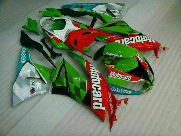 2009-2012 Red Green Motocard Kawasaki ZX6R Replacement Motorcycle Fairings 2009-2012 Red Green Motocard Kawasaki ZX6R Replacement Motorcycle Fairings