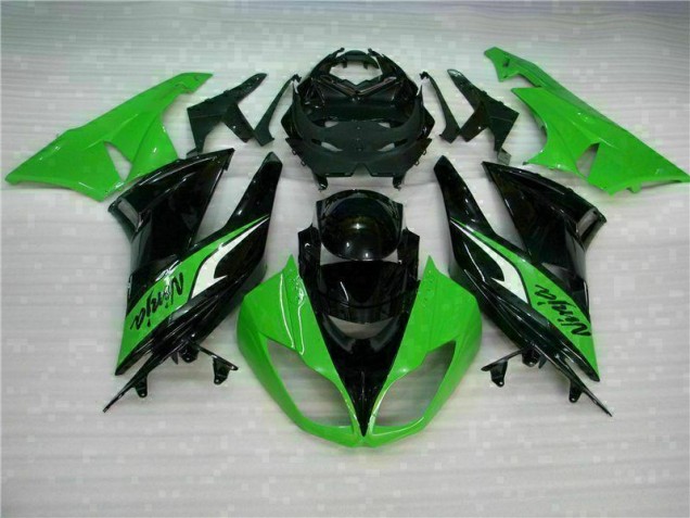 2009-2012 Black Green Kawasaki ZX6R Bike Fairing Kit 2009-2012 Black Green Kawasaki ZX6R Bike Fairing Kit