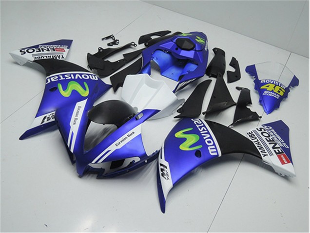 2012-2014 Blue White Black Yamaha YZF R1 Motorcycle Replacement Fairings