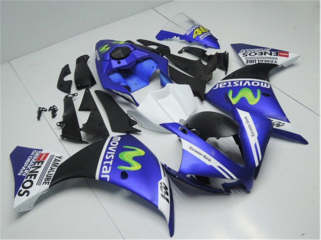 2012-2014 Blue White Black Yamaha YZF R1 Motorcycle Replacement Fairings
