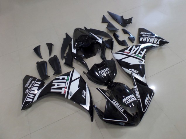 2012-2014 Black White Fiat Yamaha YZF R1 Motorcycle Fairings 2012-2014 Black White Fiat Yamaha YZF R1 Motorcycle Fairings