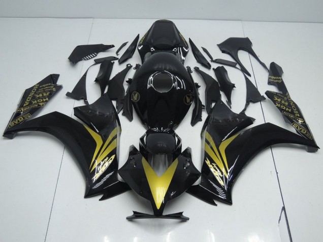 2012-2016 Glossy Black and Gold Honda CBR1000RR Replacement Fairings 2012-2016 Glossy Black and Gold Honda CBR1000RR Replacement Fairings