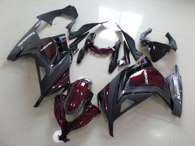 2013-2016 Dark Red and Grey Kawasaki ZX300R Motorcycle Fairings 2013-2016 Dark Red and Grey Kawasaki ZX300R Motorcycle Fairings
