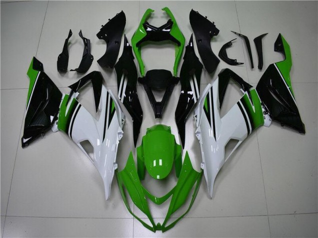 2013-2018 Green White Black Kawasaki ZX6R Motor Fairings 2013-2018 Green White Black Kawasaki ZX6R Motor Fairings