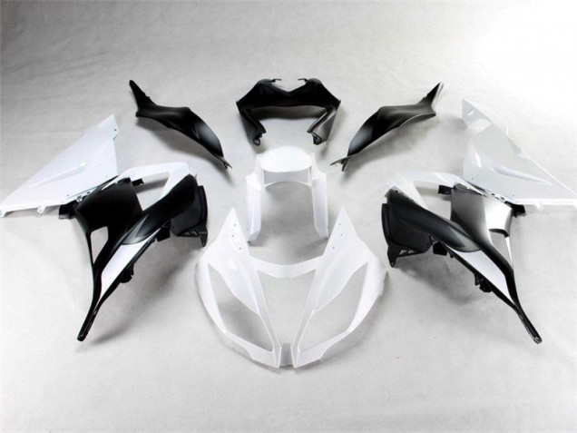 2013-2018 White Black Kawasaki ZX6R Motorbike Fairings 2013-2018 White Black Kawasaki ZX6R Motorbike Fairings