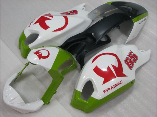 2008-2012 White Red PRAMAC 65 Ducati Monster 696 Motorcylce Fairings 2008-2012 White Red PRAMAC 65 Ducati Monster 696 Motorcylce Fairings