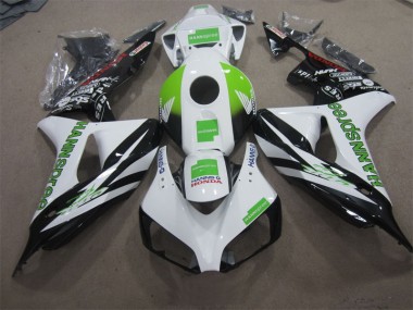 2006-2007 White Green Hannspree Honda CBR1000RR Motorcycle Fairing