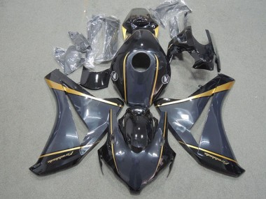 2008-2011 Black Gold Fireblade Honda CBR1000RR Motorbike Fairing Kits