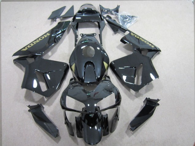 2003-2004 Black Gold Decal Honda CBR600RR Replacement Motorcycle Fairings 2003-2004 Black Gold Decal Honda CBR600RR Replacement Motorcycle Fairings
