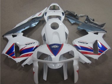 2005-2006 White Blue Red Honda CBR600RR Motorcycle Fairing