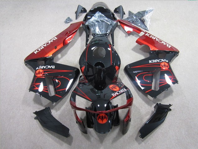 2005-2006 Black Red BACARDI Honda CBR600RR Motorcycle Fairings 2005-2006 Black Red BACARDI Honda CBR600RR Motorcycle Fairings