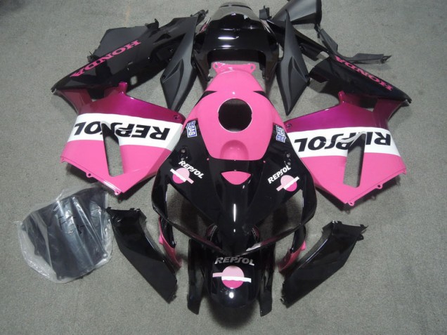 2005-2006 Pink Black Repsol Honda CBR600RR Bike Fairings 2005-2006 Pink Black Repsol Honda CBR600RR Bike Fairings