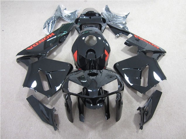 2005-2006 Black with Red Honda CBR600RR Motorcycle Bodywork 2005-2006 Black with Red Honda CBR600RR Motorcycle Bodywork