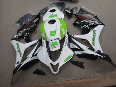 2007-2008 White Green Hannspree Honda CBR600RR Bike Fairings
