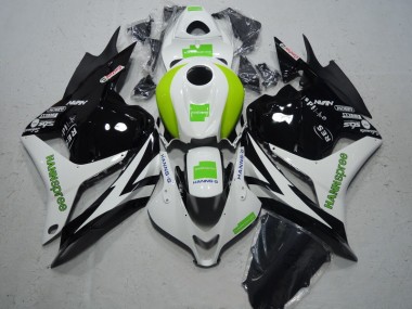 2009-2012 Black White Green Hannspree Honda CBR600RR Moto Fairings