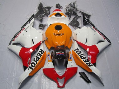 2009-2012 Orange Red White Repsol Honda CBR600RR Motorcycle Fairing Kit