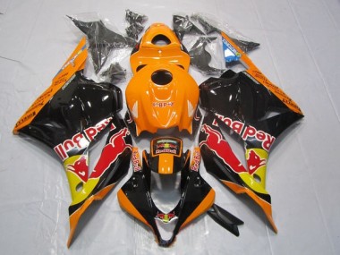 2009-2012 Black Orange Red Bull Honda CBR600RR Bike Fairing