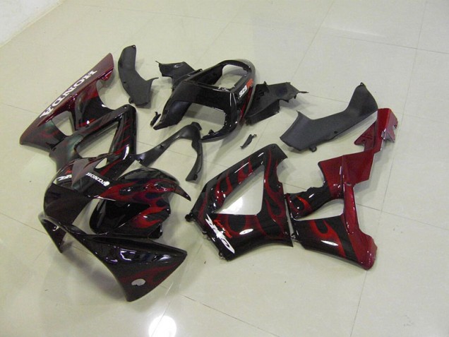 2000-2001 Black Red Flame Honda CBR900RR 929 Motorcylce Fairings 2000-2001 Black Red Flame Honda CBR900RR 929 Motorcylce Fairings