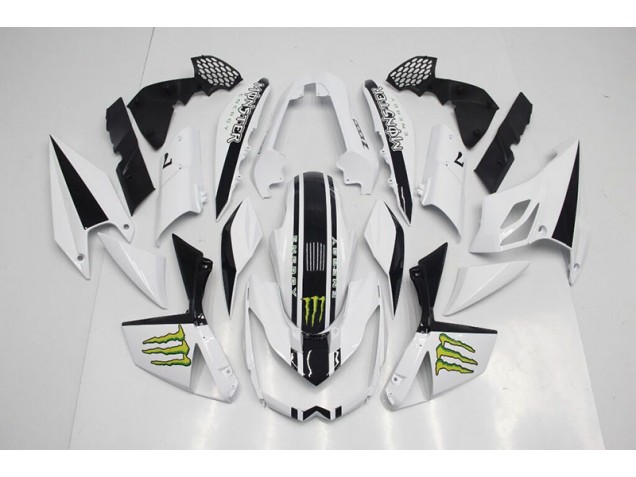 2007-2009 White Kawasaki Z1000 Moto Fairings 2007-2009 White Kawasaki Z1000 Moto Fairings
