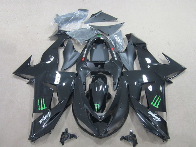 2006-2007 Black Green Monster Ninja Kawasaki ZX10R Motorcycle Fairings Kit 2006-2007 Black Green Monster Ninja Kawasaki ZX10R Motorcycle Fairings Kit