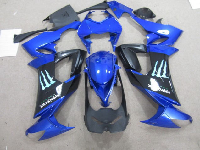 2008-2010 Black Blue Monster Kawasaki ZX10R Bike Fairing 2008-2010 Black Blue Monster Kawasaki ZX10R Bike Fairing