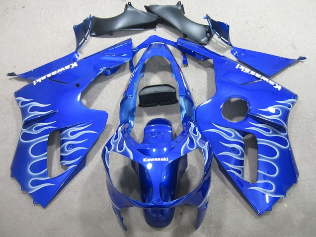 2000-2001 Blue White Flame Kawasaki ZX12R Motorcylce Fairings 2000-2001 Blue White Flame Kawasaki ZX12R Motorcylce Fairings