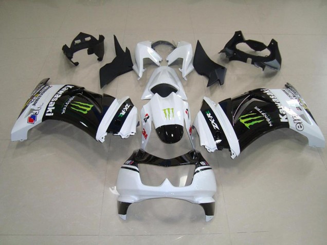 2008-2012 Black White Monster Kawasaki ZX250R Motorbike Fairing