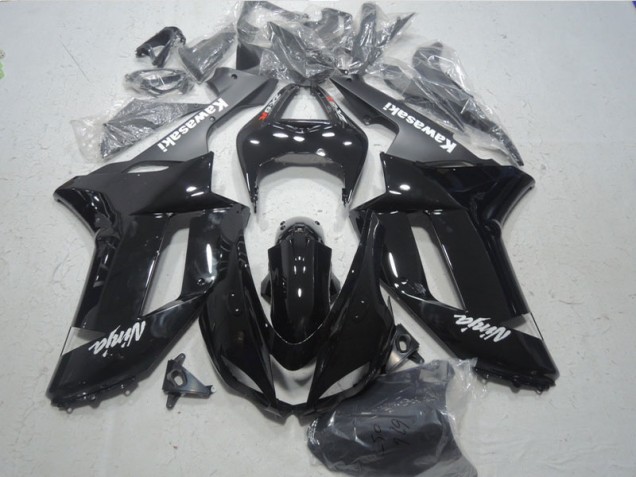 2007-2008 Black White Ninja Kawasaki ZX6R Bike Fairings 2007-2008 Black White Ninja Kawasaki ZX6R Bike Fairings