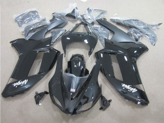 2007-2008 Black White Kawasaki ZX6R Motor Bike Fairings 2007-2008 Black White Kawasaki ZX6R Motor Bike Fairings