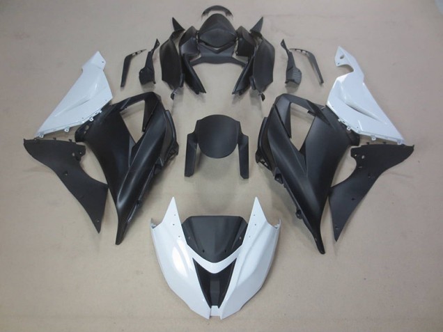 2013-2018 Black White Kawasaki ZX6R Motorcycle Fairings 2013-2018 Black White Kawasaki ZX6R Motorcycle Fairings