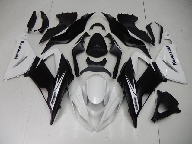 2013-2018 Black White Kawasaki ZX6R Motorcycle Fairing Kits 2013-2018 Black White Kawasaki ZX6R Motorcycle Fairing Kits