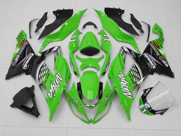 2013-2018 Green Black 11 Kawasaki ZX6R Bike Fairing 2013-2018 Green Black 11 Kawasaki ZX6R Bike Fairing