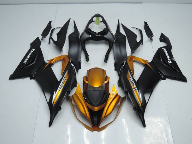 2013-2018 Black Gold Kawasaki ZX6R Motor Bike Fairings 2013-2018 Black Gold Kawasaki ZX6R Motor Bike Fairings