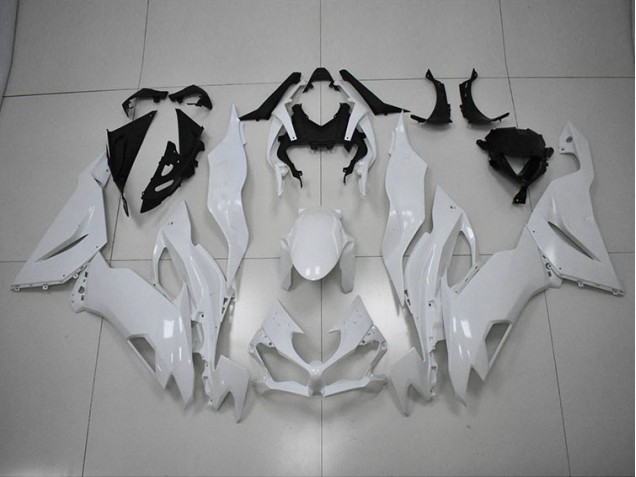 2019-2023 White Kawasaki ZX6R Motorcycle Replacement Fairings 2019-2023 White Kawasaki ZX6R Motorcycle Replacement Fairings