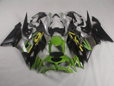 2019-2023 Black Green Kawasaki ZX6R Motorcyle Fairings