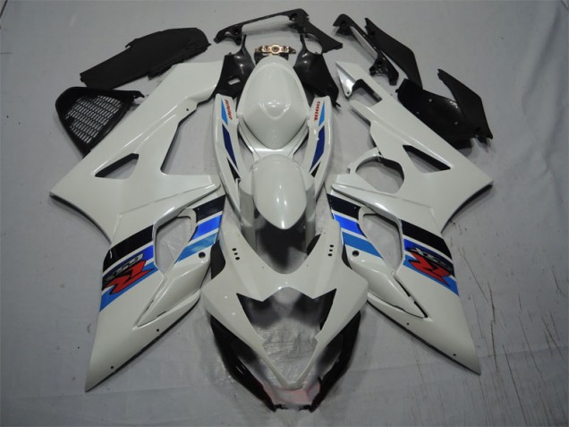 2005-2006 White Blue Suzuki GSXR1000 Motorcycle Fairing Kits