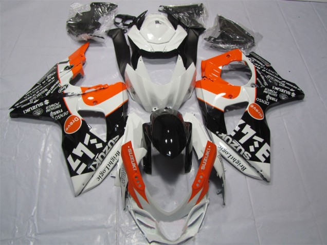 2009-2016 White Black Orange Bright Logic Suzuki GSXR1000 Motor Bike Fairings 2009-2016 White Black Orange Bright Logic Suzuki GSXR1000 Motor Bike Fairings