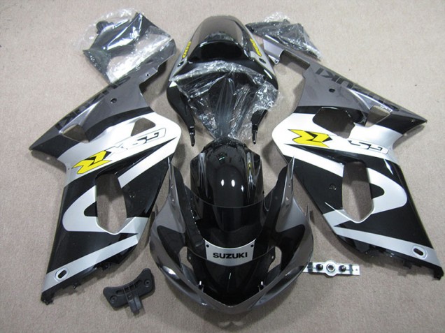2001-2003 Black White Suzuki GSXR600 Motorbike Fairing Kits 2001-2003 Black White Suzuki GSXR600 Motorbike Fairing Kits