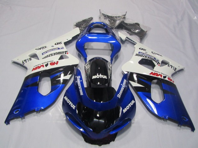 2001-2003 Blue White Motul Suzuki GSXR600 Motorcyle Fairings 2001-2003 Blue White Motul Suzuki GSXR600 Motorcyle Fairings