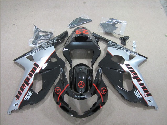 2001-2003 Black Silver Suzuki GSXR600 Replacement Fairings 2001-2003 Black Silver Suzuki GSXR600 Replacement Fairings