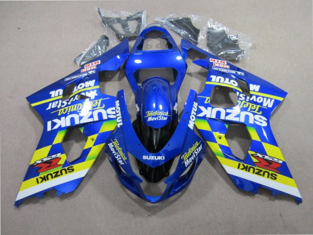 2004-2005 Blue Telefumia Movistar Suzuki GSXR600 Motorbike Fairings 2004-2005 Blue Telefumia Movistar Suzuki GSXR600 Motorbike Fairings