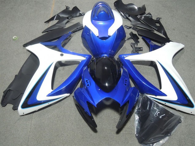 2006-2007 Blue White Black Suzuki GSXR600 Motorbike Fairing 2006-2007 Blue White Black Suzuki GSXR600 Motorbike Fairing