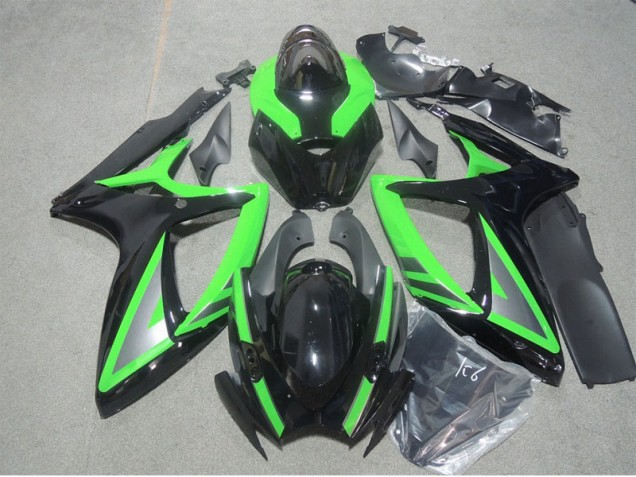 2006-2007 Black Green Suzuki GSXR600 Motorbike Fairing 2006-2007 Black Green Suzuki GSXR600 Motorbike Fairing