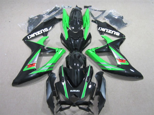2006-2007 Black Green Suzuki GSXR600 Bike Fairings 2006-2007 Black Green Suzuki GSXR600 Bike Fairings