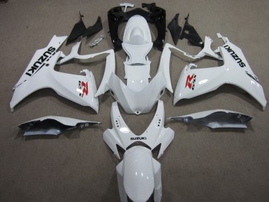 2006-2007 White Suzuki GSXR600 Motorcyle Fairings