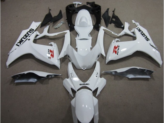 2006-2007 White Suzuki GSXR600 Motorcyle Fairings 2006-2007 White Suzuki GSXR600 Motorcyle Fairings