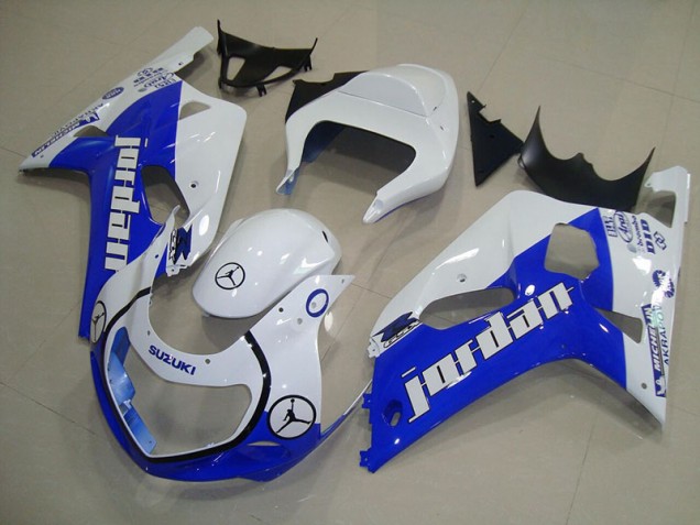 2001-2003 Blue White Jordan Suzuki GSXR750 Motorcycle Bodywork 2001-2003 Blue White Jordan Suzuki GSXR750 Motorcycle Bodywork