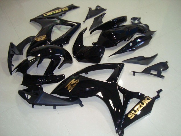 2006-2007 Black Gold Decal Suzuki GSXR750 Motorcyle Fairings 2006-2007 Black Gold Decal Suzuki GSXR750 Motorcyle Fairings