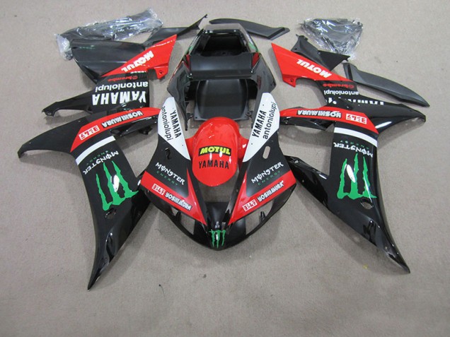 2004-2006 Red White Black Motul Yamaha YZF R1 Motorcycle Fairing 2004-2006 Red White Black Motul Yamaha YZF R1 Motorcycle Fairing